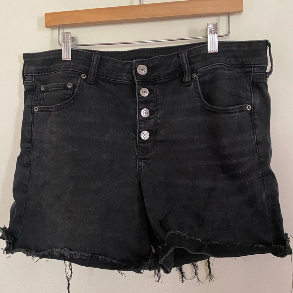 Black Denim Women's Shorts